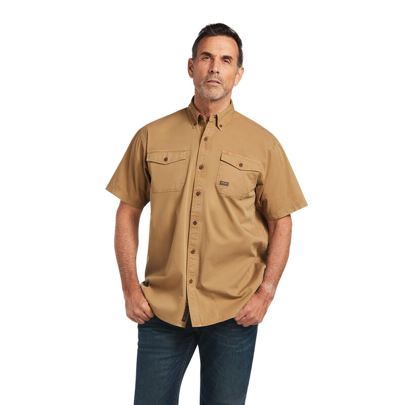 Ariat Hemden Herren - Rebar Washed Twill Work Khaki ( ACPVT-3402 )